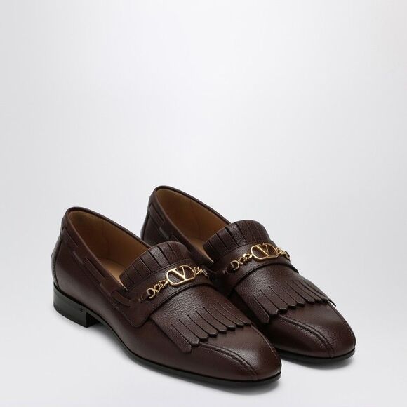 Valentino Garavani Other - Valentino Garavani Moccasin Vlogo Signature Coffee Color With Fringes Men